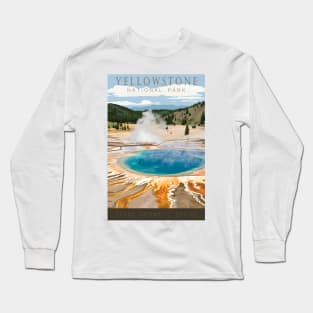 Yellowstone National Park Vintage Poster Long Sleeve T-Shirt